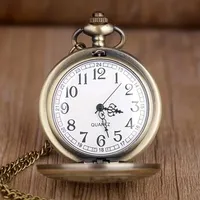Nouveau éléphant vif gravure Vintage Bronze arabe littéral Quartz grande montre de poche chandail chaîne hommes femmes pendentif horloge cadeau