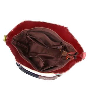 Sac à main pour femme en cuir de vachette véritable, avec surpiqûres losanges, sac bandoulière, sac cabas grande capacité style panier, en cuir de vachette véritable - Product Image 4