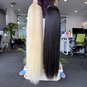 Perruque Lace Closure 5x5 Lisse en Cheveux Humains Brésiliens, 8-30 Pouces, Couleurs Blonde et Naturelle, 100% Cheveux Humains, Vente en Gros - Product Image 1