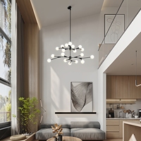 Lustre LED moderne et luxueux à hauteur réglable pour plafond haut, idéal pour salon et restaurant (vente en gros)