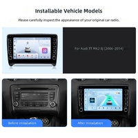 Pour Audi TT MK2 8J 2006-2014, compatible avec la navigation Android 13/15 à grand écran, CarPlay sans fil, Android Auto, écran LCD du tableau de bord