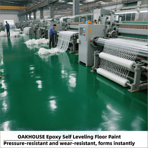 Revêtement de sol en résine époxy à base d'eau, résistant à l'usure, brillant, imperméable, intérieur/extérieur, marbre, atelier, peinture auto-nivelante - Product Image 2