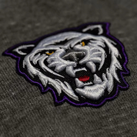 Patch logo 3D personnalisé brodé en poudre pour chapeaux et vêtements, avec fixation auto-agrippante, respectueux de l'environnement, couleurs personnalisées