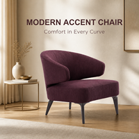 Fauteuil d'appoint individuel en tissu, robuste, avec structure en acier au carbone, idéal pour salon et chambre à coucher – Vente directe usine, OEM/ODM, offre spéciale