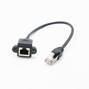 RJ45 Cat5E Verlängerungskabel mit Schraubanschluss M3*8mm RJ45 Stecker auf RJ45 Buchse Schraubmontage Ethernet LAN Netzwerk-Verlängerungskabel - Product Image 3
