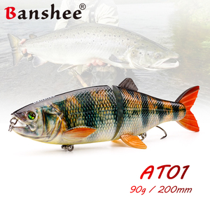 AT01 personalizado realista 200mm 90g lubina Artificial señuelo <span class=keywords><strong>de</strong></span> pez plástico biónico Swimbait 2 segmentado Multi articulado Señuelos <span class=keywords><strong>de</strong></span> Pesca duros - Product Image 2