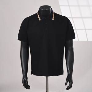 Polo de manga corta a cuadros con cuello Burberry, deportivo, informal, de alta calidad, 100% algodón, para hombre. - Product Image 1