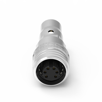Connecteur Électrique Industriel Moulé Nian-Yeong WP M12(F) 6 Broches Codées A, Femelle, Type Push-Pull, Étanche IP67, 2A 30V