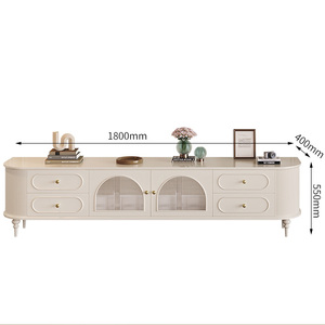 Meubles en bois pour la maison de style américain minimaliste Télévision moderne en gros Console multimédia de luxe en bois Meuble d'intérieur Support de télévision - Product Image 4
