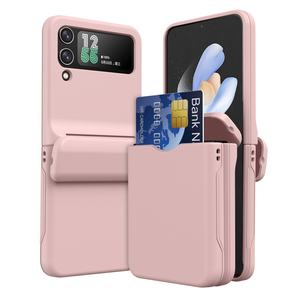 Inserción de tarjeta Frosting ranura para tarjeta funda de teléfono de bolsillo para <span class=keywords><strong>Samsung</strong></span> Galaxy Z Flip 6 tarjeta Hold Wallet funda móvil para Z Flip 6 5 4 3 - Product Image 2