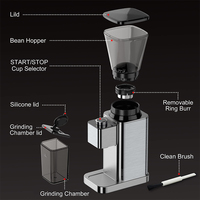 Machine à Café Professionnelle avec Broyeur à Meules Plates, Dosage Pondéral du Lait, pour Usage Domestique et Professionnel