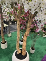 Arbre à fleurs de cerisier artificiel blanc sur mesure, tendance Instagram, YouTube, TikTok, pour la décoration intérieure