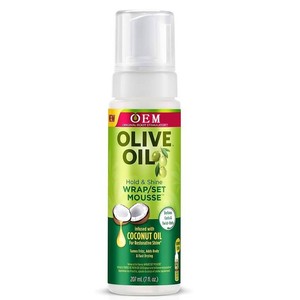 Set de Mousse Hidratante con Aceite de Oliva y Coco, 207 ml, Fijación Media, Brillo para Cabello Rizado - Product Image 1