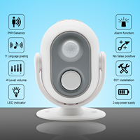 Sensor Gerak Inframerah Nirkabel Daytech dengan Logo yang Dapat Disesuaikan, Sudut Dapat Disesuaikan Bebas, Sensor Pintu Toko untuk Menyambut Tamu