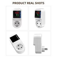 Prise de protection numérique CG EU 16A avec affichage, protection automatique contre les surtensions et les sous-tensions, compatible AC 110V-220V