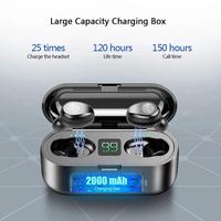 Meilleur vendeur écouteur F9-5 V5.0 TWS écouteurs LED affichage batterie externe casque casque Microphone sans fil écouteur F9