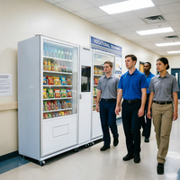Distributeur automatique grande capacité 1200 articles pour snacks et boissons, idéal pour centres commerciaux, entrepôts et usage commercial intensif