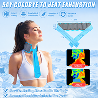 Écharpe rafraîchissante réutilisable en gel pour le cou, idéale pour soulager la chaleur estivale, thérapie par le froid pour le sport, le travail et les activités de plein air