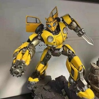 2024 açık yeni varış 6ft Tall LifeSize gerçekçi Cosplay bumblebee Robot kostüm yetişkin paslanmaz çelik heykel dekor için