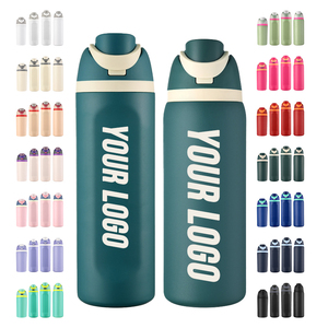 <strong>Custom</strong> Logo 24oz/32oz Stainless Steel Tumbler Reusable Vacuum <strong>Flask</strong> With Straw Flip Lid For Gym Office Or School Use - Product Image 1