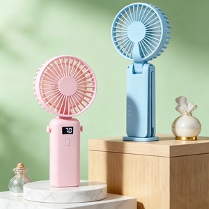 Nouveau design, ventilateur de cou portable sans pales, rechargeable, électrique, à affichage numérique LED, pliable, pour <span class=keywords><strong>l</strong></span>'extérieur, avec cinq vitesses - Product Image 6