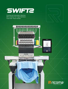 Máquina de bordar <span class=keywords><strong>industrial</strong></span> de una sola cabeza <span class=keywords><strong>Ricoma</strong></span> SMP con prensatelas independiente y rotación de tapa de 270 grados - Product Image 2