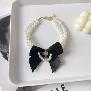 Adjustable <strong>Rhinestone</strong> Collar for Cats <strong>Dogs</strong> Fashionable Animal Pattern Gentle Neck Strap Manufactures' Wholesale Jewelry Tie - Product Image 2