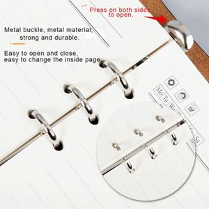 Vintage Journal Loose-<b>leaf</b> A5 Business Office Notebook for Business Office Stationery Cowhide Cover Notebook - Product Image 2