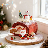Decoraciones Navideñas 3D de Papá Noel para Pasteles, Suministros para Fiestas de Navidad y Año Nuevo, Venta al por Mayor