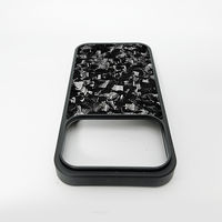 2025 pour iPhone luxe brillant noir forgé motif aléatoire fibre de carbone coque antichoc Pc étui de téléphone portable