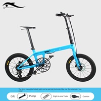 Light Shark Technology Vélo de banlieue pliant en fibre de carbone de 20 pouces Super Urban 7 vitesses avec jante à vitesse variable