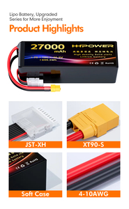 HHPOWER 맞춤형 FPV 드론 리포 배터리 7S 25.9V 16ah 20ah 27ah 35ah 5C 10C <span class=keywords><strong>rc</strong></span> Fpv 드론에 대한 고속 드론 리포 배터리 - Product Image 5