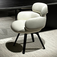 Nouvelle Chaise de Salle à Manger Pivotante 2025 – Style Minimaliste Italien, Cuir de Première Qualité, Structure en Hêtre – Mobilier de Maison pour Lecture Décontractée