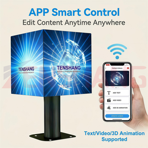 Nueva Pantalla LED Cúbica 360 °   Letrero LED Cúbico 3D para Interiores y Exteriores, Resistente al Agua, para Generar Tráfico en Tiendas y Exponer la Marca - Product Image 5
