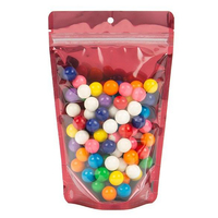Sachet refermable auto-scellant à fond plat pour snacks, café, fruits secs, emballage alimentaire, sac en plastique à fermeture éclair