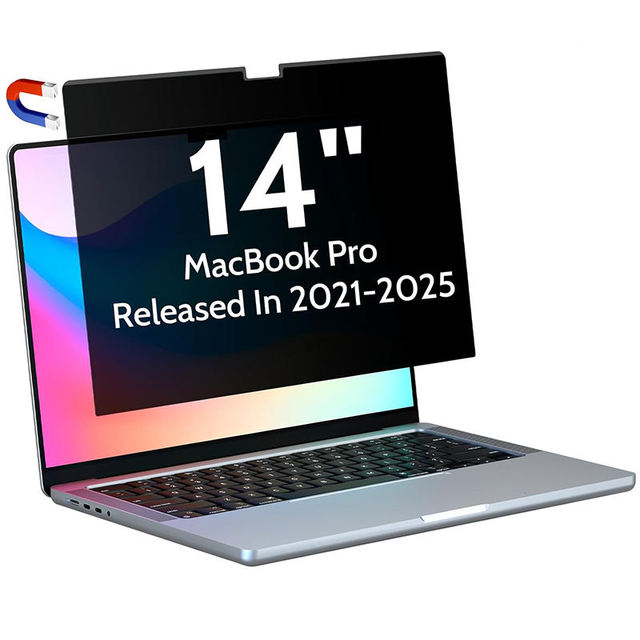 Magnetic Privacy Screen for MacBook Pro 14 Inch (2021-2025 M1 M2 M3 M4 M5) Removable Matte Filter for Mac Pro 14.2" Laptop