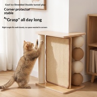 Griffoir vertical en sisal pour chat, résistant à l'usure et aux rayures, avec boule, ne perd pas facilement ses fibres, protège le canapé et les murs, pour l'escalade.