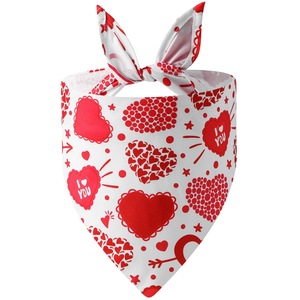 Nueva Toalla Triangular para Perros con Estampado Invernal para el Día de San Valentín, Accesorios para Mascotas de Poliéster - Product Image 6
