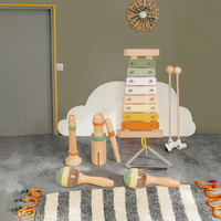Wawanao Montessori – Ensemble d'instruments en bois pour l'éducation précoce des enfants, clochette à 8 notes, jouet musical éducatif