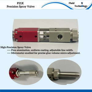 Vanne de distribution haute fréquence de précision P21X, type doigt de femme en caoutchouc rose, double <span class=keywords><strong>action</strong></span>, anti-peinture, machine de distribution de <span class=keywords><strong>colle</strong></span> - Product Image 2