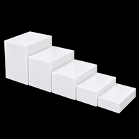 Présentoirs à buffet en acrylique, lot de 6 pièces, blanc, montage facile, support personnalisé pour gâteaux et en-cas