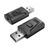Gloednieuwe T7 USB 3.5mm jack audio-adapter plug-in ontvanger/zender voor mobiele telefoon, computer, auto - 12 maanden garantie