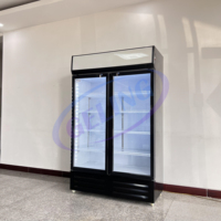 Vitrine Réfrigérée de Bar, Réfrigérateur Vertical à Porte Vitrée Commerciale, Vitrine Unique pour Boissons