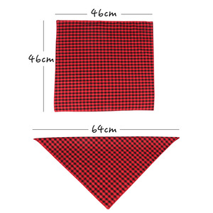 Pet ekose Drool havlu İngiliz tarzı kumaş Pet renkli ekose tükürük eşarp kalın pamuk köpek Bandana - Product Image 4