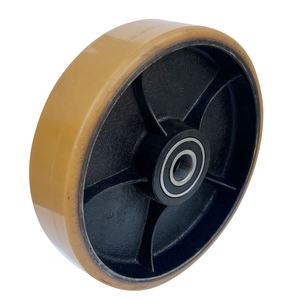 Roues à roulement à billes <span class=keywords><strong>en</strong></span> PU et nylon résistantes à l'usure de 180 mm et 200 mm pour chariots élévateurs, capacité 1000 kg, roulettes pour transpalettes manuels - Product Image 2