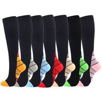 Chaussettes de compression pour infirmières, hommes/femmes, lot de chaussettes de sport unisexes, prévention des varices, chaussettes de football pour infirmières, violet
