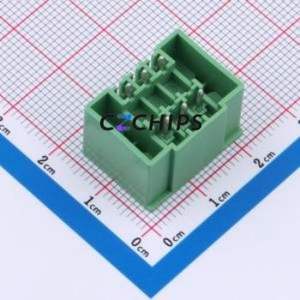 DB2EVHBM-3.5-2*3P-GN Plug-in Terminal Block Through hole,P=3.5mm Board-to-Board / Socket - Closed Screw Fixing 2x3P 3.5mm - Product Image 2