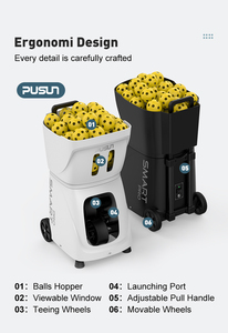 Lanzador de Pelotas de Pickleball PUSUN PP SMART <span class=keywords><strong>PRO</strong></span>, Duradero, Portátil, Ligero y Ecológico, Operado por Aplicación, Multimodo, Multiforma - Product Image 2