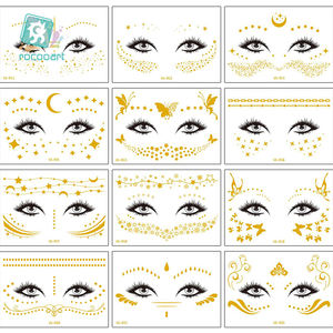 Halloween Navidad Festival brillo <span class=keywords><strong>tatuajes</strong></span> pegatina pecas destellos tatuaje <span class=keywords><strong>mujeres</strong></span> metálico estrella Luna cara <span class=keywords><strong>tatuajes</strong></span> temporales - Product Image 4
