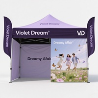 Tente de réception/gazebo d'exposition imperméable en tissu Oxford, sans plis, personnalisable, 10x10 pieds, vente en gros 2025